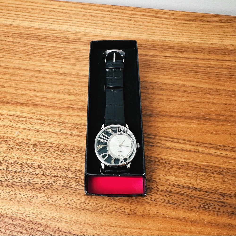 Sophisticated Black and Silver Woman's Watch